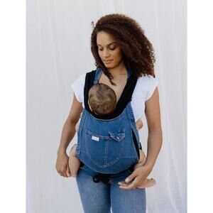 Mumsie The Night Fever Denim Overalls Pregnancy Baby Wearing Size Medium NWT